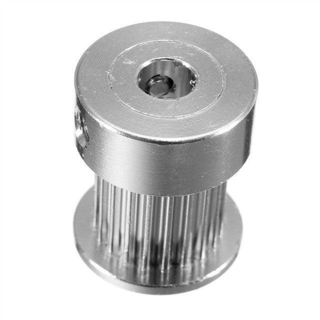 High-Quality Aluminum GT2 Timing Pulley - 10mm Belt, 20 Tooth, 5mm Bore with 2 Grub Screws - Perfect for 3D Printers, CNC Machines & Robotics Projects