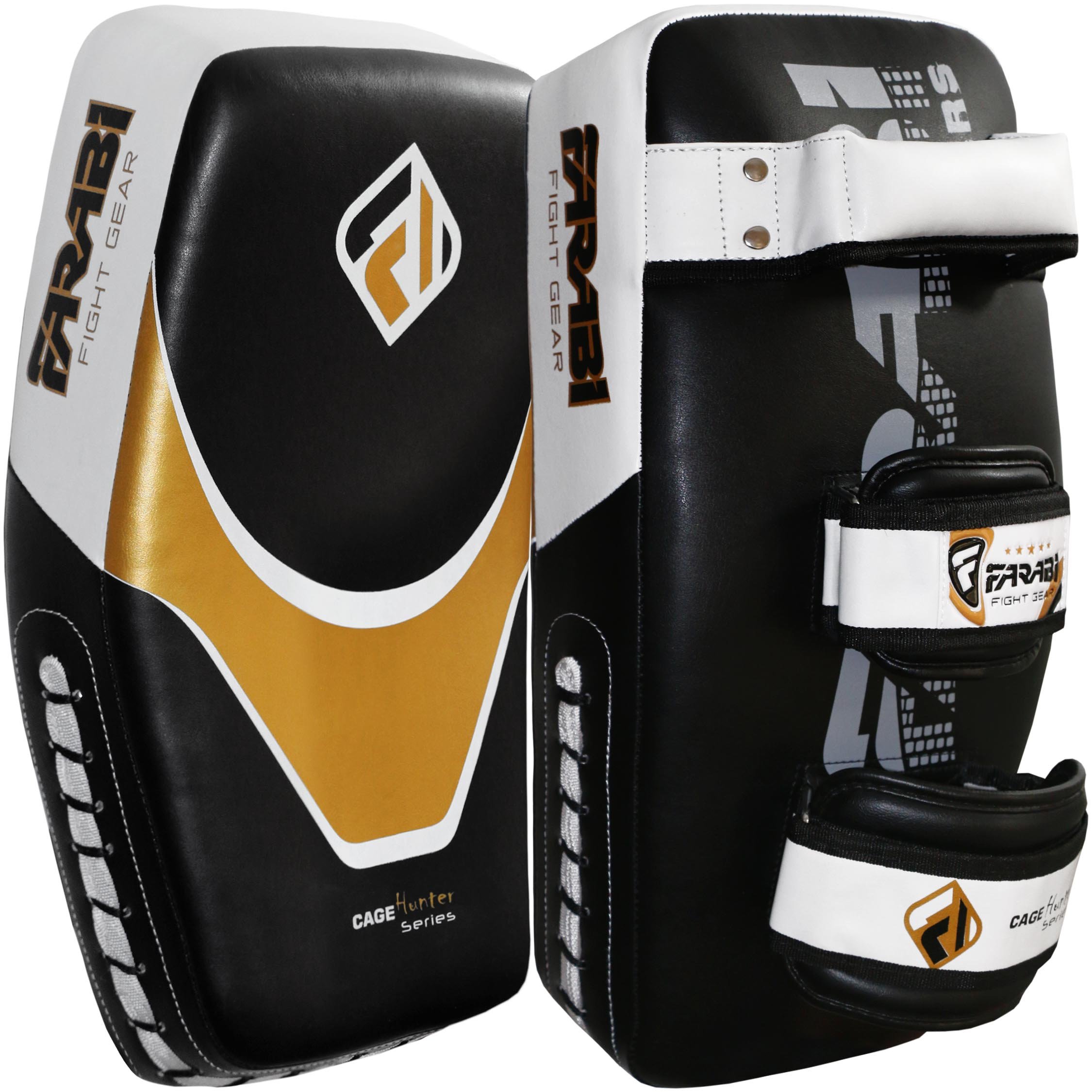 Farabi Kick Shield - Premium Curved Thai Pads for MMA, Muay Thai & Martial Arts Training - Durable Boxing Strike Pads & Focus Mitts - Perfect for Sparring, Kickboxing & Combat Sports Practice