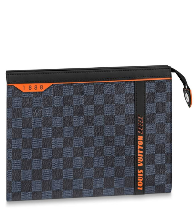 LV Pochette Voyage MM Damier Cobalt Canvas Crossbody Bag - Luxury Designer Handbag for Women, Perfect for Travel, Work & Evening Out