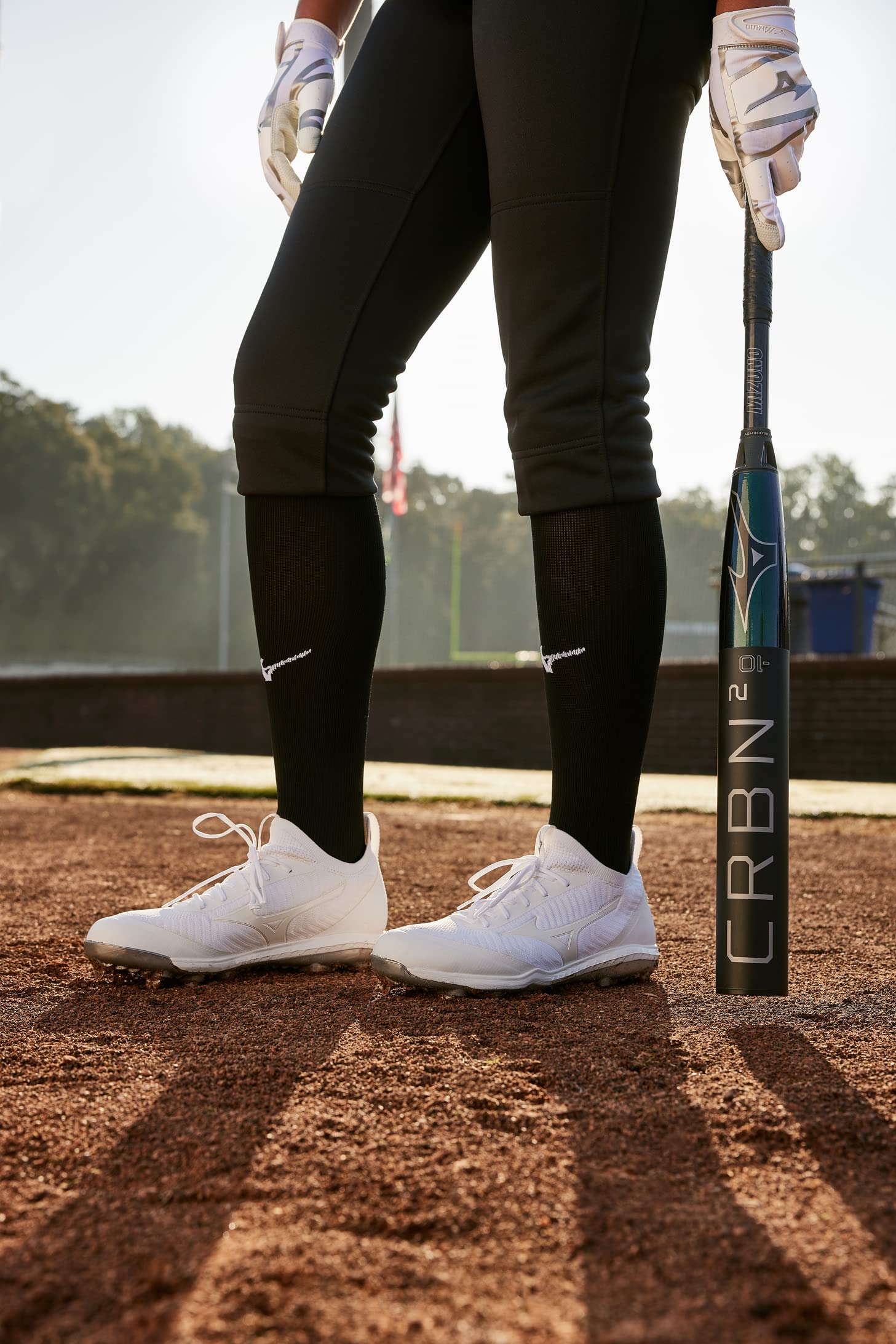 Mizuno F-257 Women's Softball Batting Gloves - Premium Full Grain Leather Palm with AirMesh Inserts & QuikAdjust Wrist Tab - Perfect for Fastpitch, Slowpitch & Training Sessions