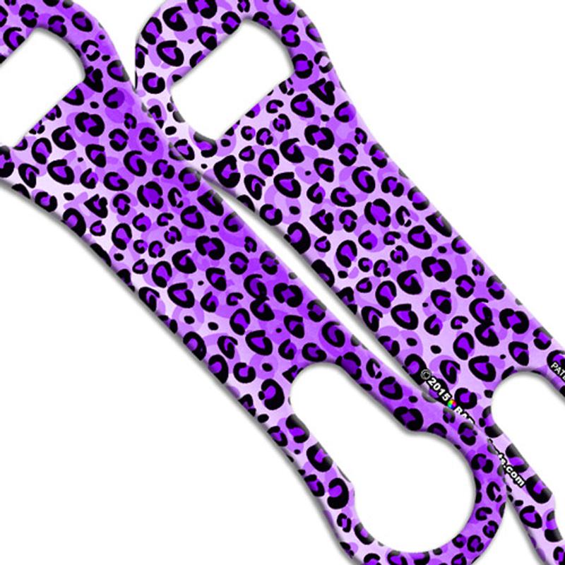 Cheetah Print V Rod® Bottle Openers - 12 Pack Bulk Stainless Steel Beer Opener Keychain for Bars, Parties, Camping & Gifts - Unique Animal Print Design