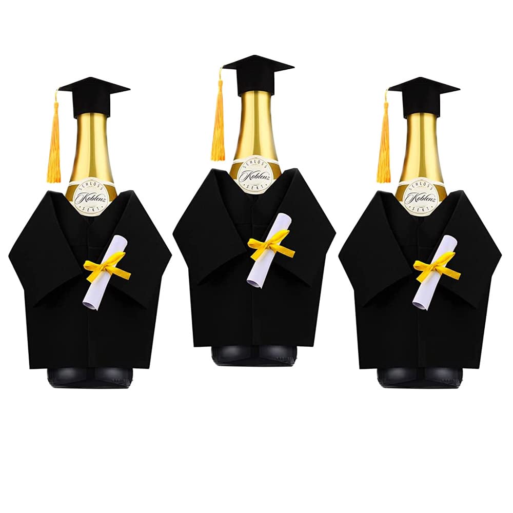 50-Pack Graduation Wine Bottle Covers & Bags Set - Elegant Wine Accessories for Graduation Party Decor, Senior Pictures & Gifts - Perfect for Graduation Celebrations, Photo Props & Party Supplies