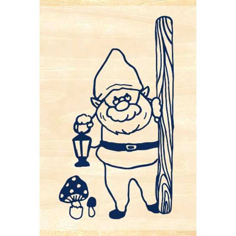 Beverly Companion Rubber Stamp - Gnome & Mushroom Design for Scrapbooking, Card Making & DIY Crafts | Perfect for Greeting Cards, Journals & Home Decor