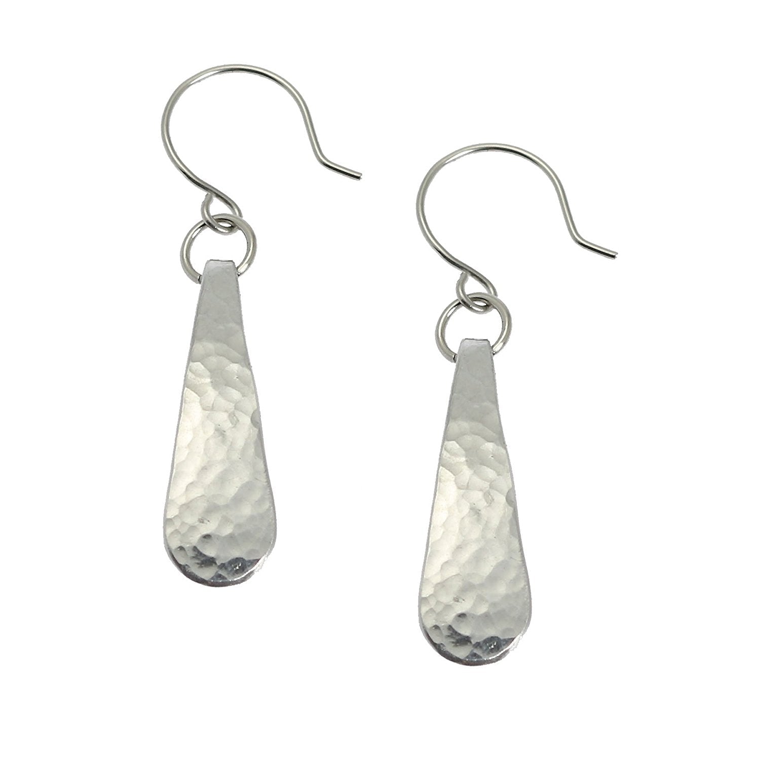 Mini Hammered Aluminum Drop Earrings for Women - Lightweight Boho Dangle Earrings for Everyday Wear, Parties & Special Occasions