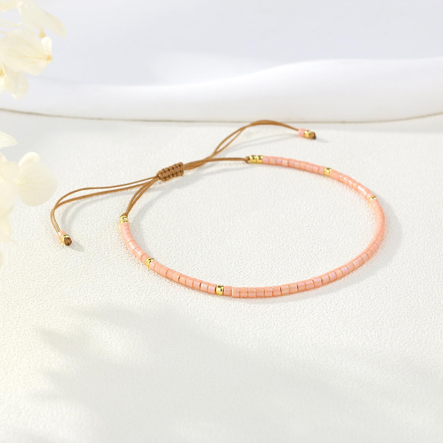 KELITCH Adjustable Miyuki Crystal Beaded Bracelet - Handmade Friendship Jewelry for Women & Girls, Perfect for Gifts, Parties & Everyday Wear