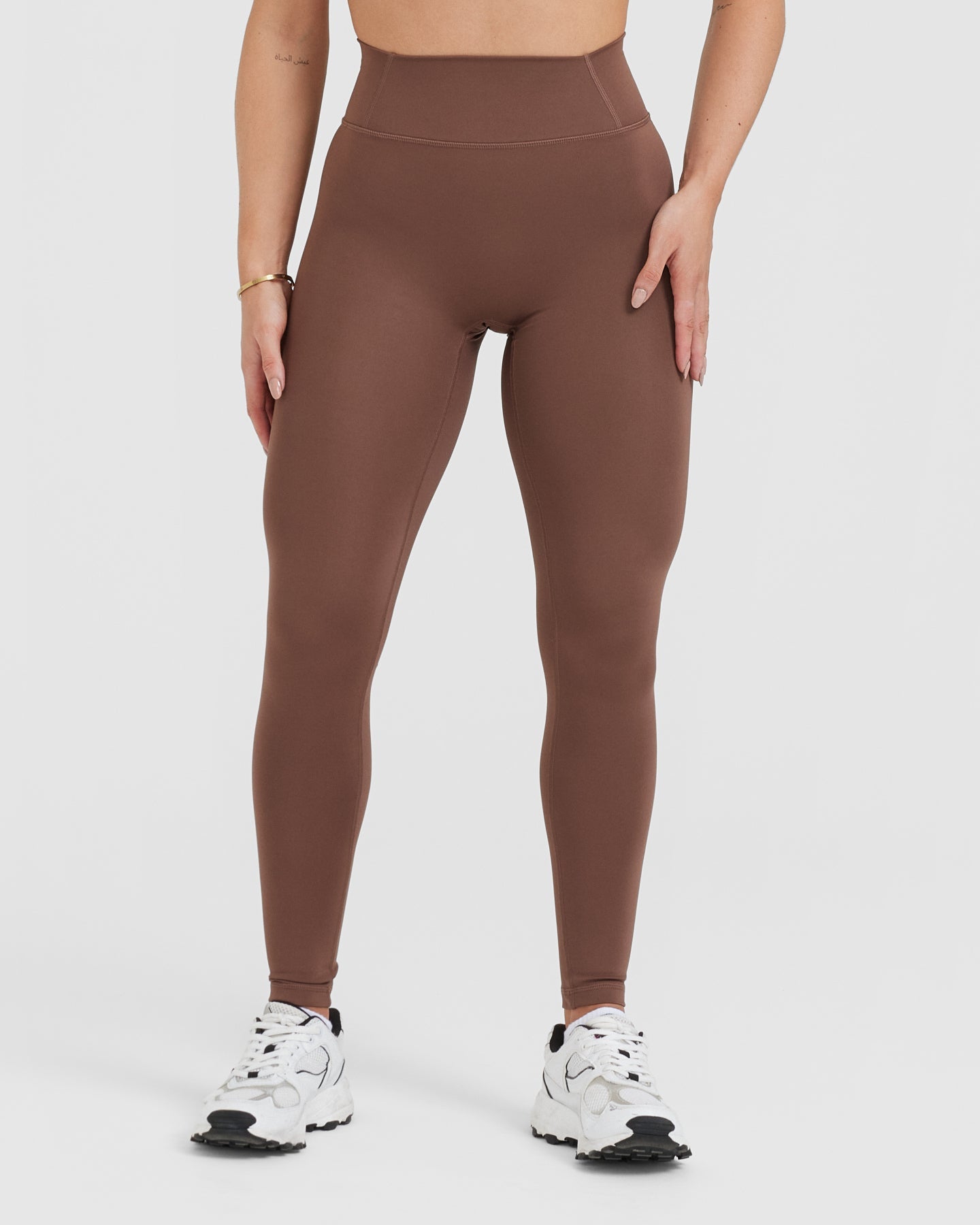 Timeless High Waisted Yoga Pants for Women - Comfortable Tummy Control Workout Leggings in Chestnut Brown | Perfect for Yoga, Gym, Running & Everyday Wear