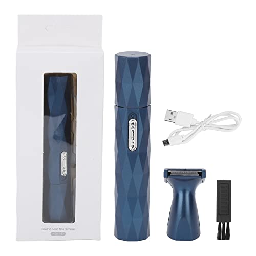Flexible Nose Hair Trimmer with Suction Function - Precision Grooming for Nose Hair, Ear Hair & Eyebrows - Waterproof & Painless (Blue) | Perfect for Travel, Home & Personal Care Routine