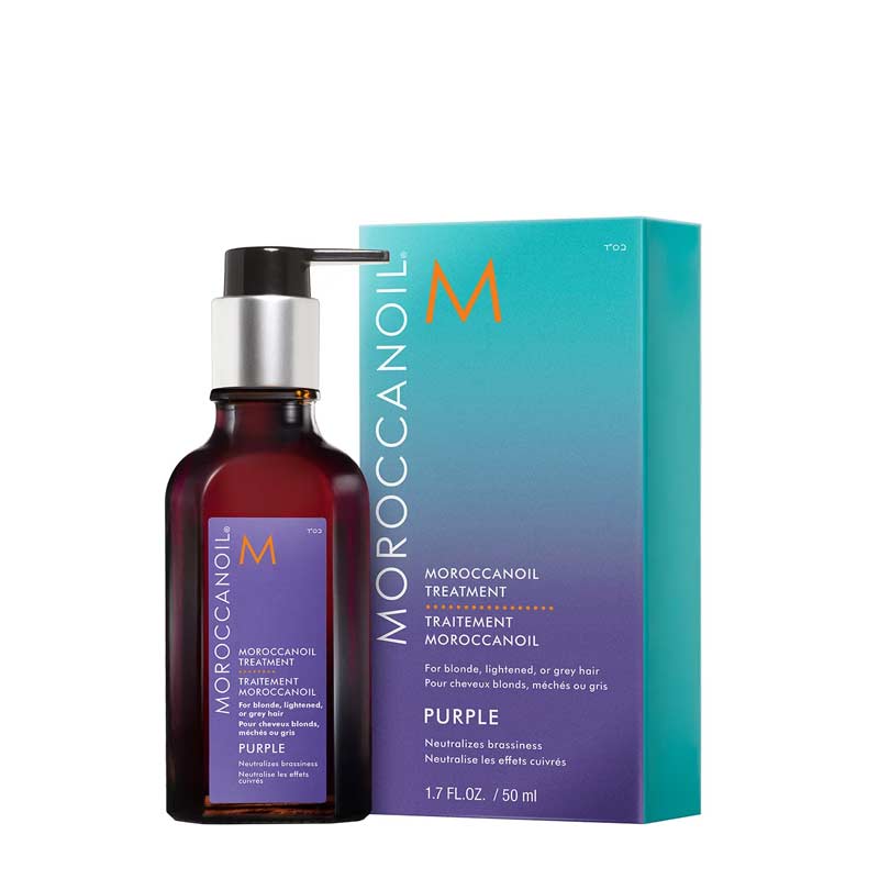 Moroccanoil Purple Treatment Oil for Blonde & Gray Hair - Hydrating & Toning Hair Care - Perfect for Salon & Home Use