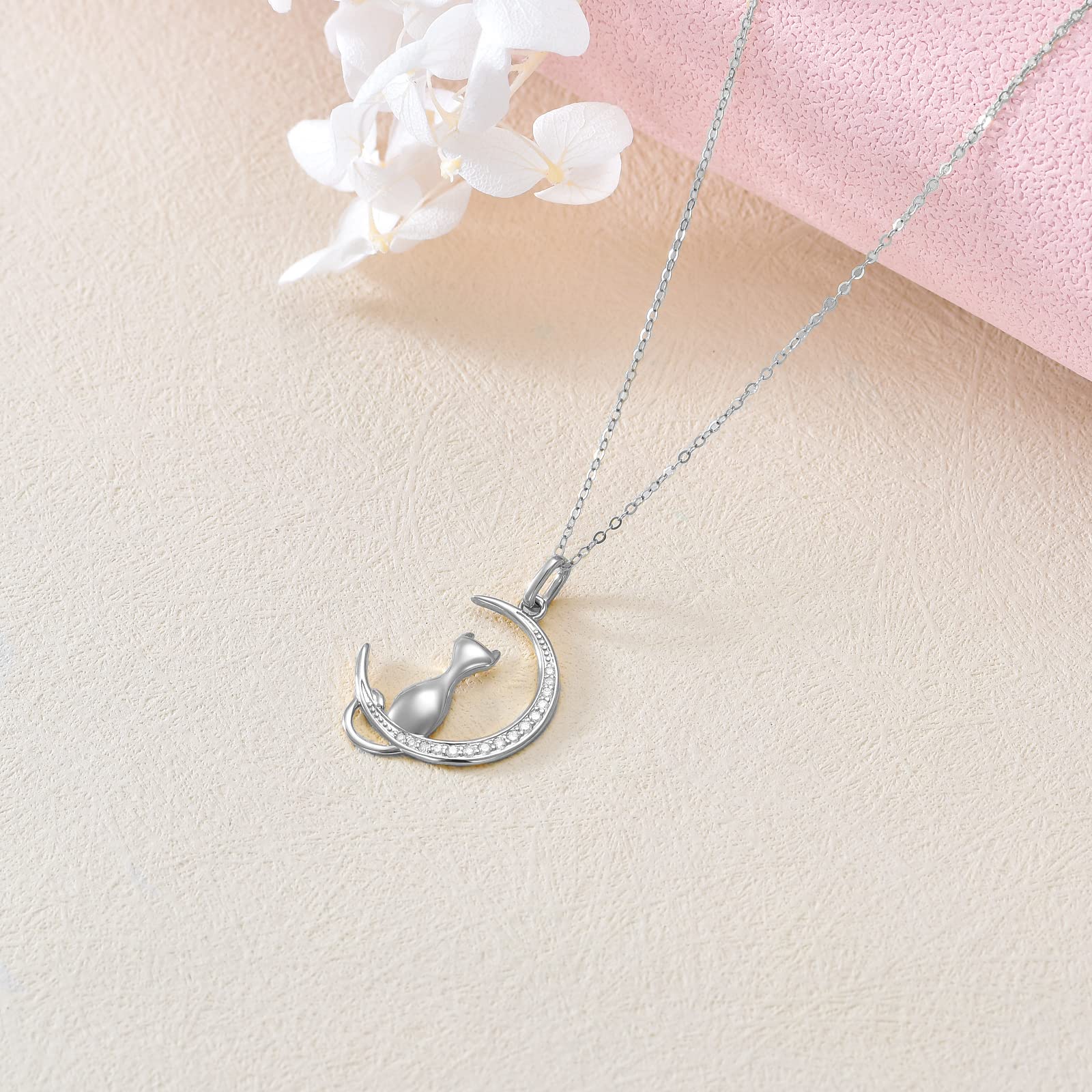 Natural Diamond Infinity Swirl Sterling Silver Heart Pendant Necklace - 18-20 Inch Love Jewelry Gift for Women, Mom, Wife | Perfect for Anniversaries, Valentine's Day & Special Occasions