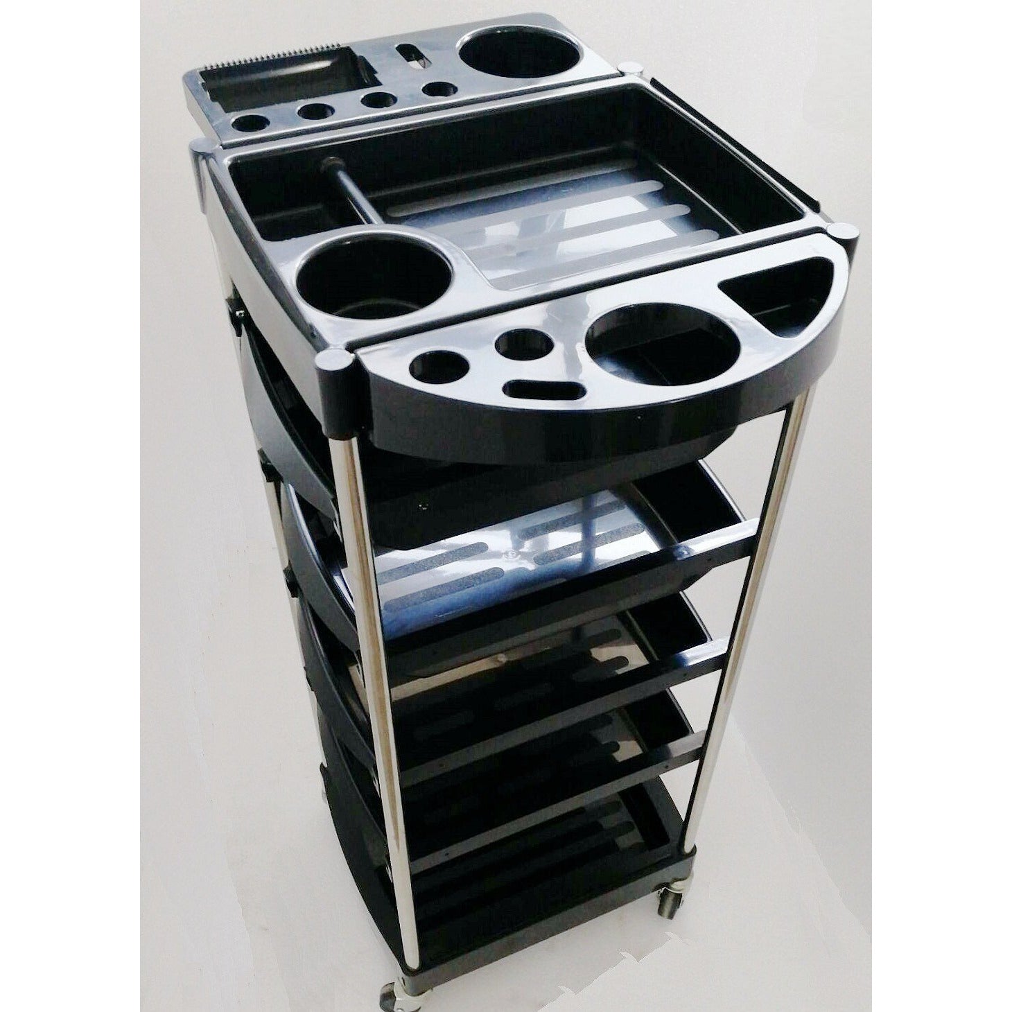 Trolley T400 - Heavy Duty Rolling Cart with Wheels for Home, Office, Warehouse & Industrial Use - Perfect for Moving, Organizing & Transporting Supplies