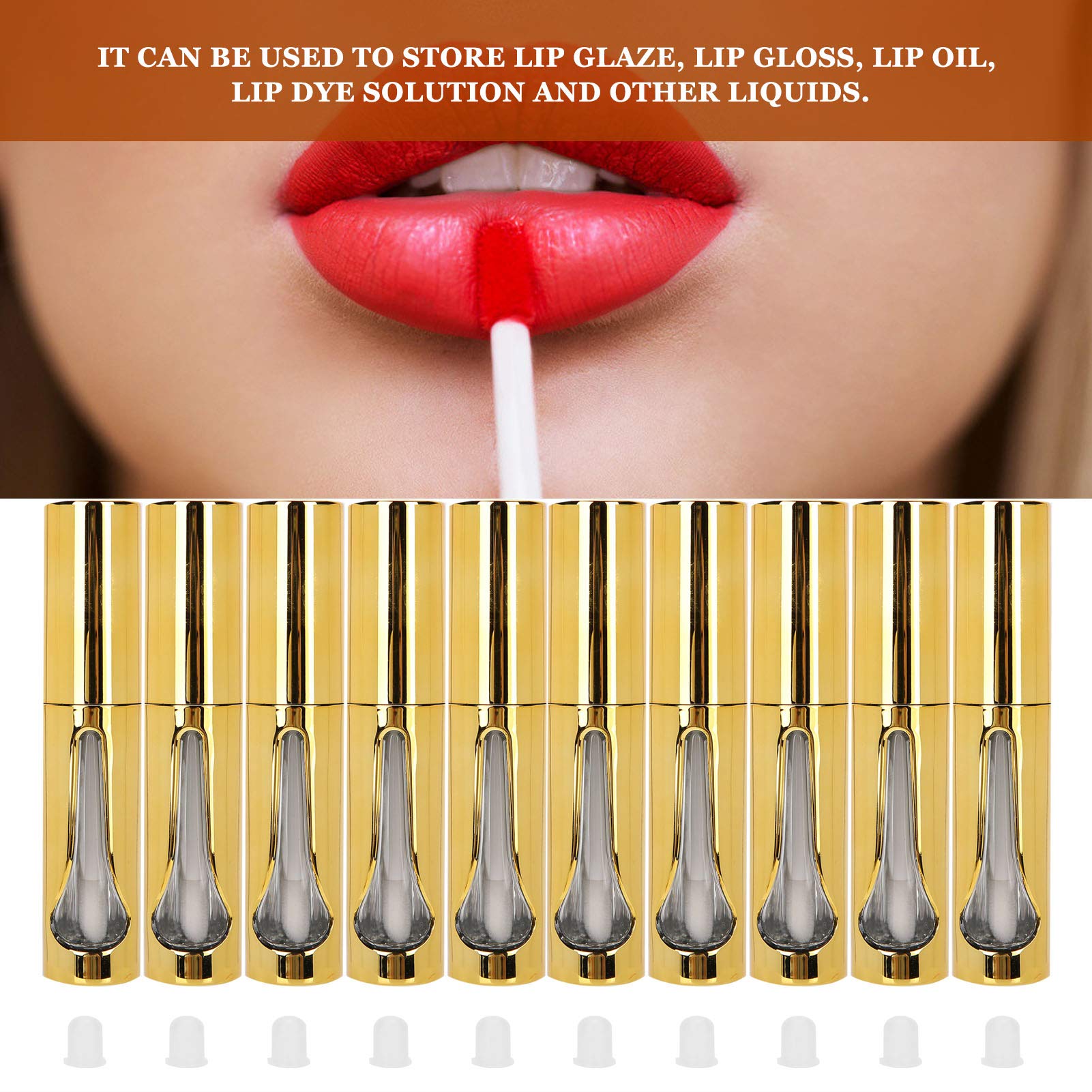 Professional Lip Gloss Tube - Beautiful & Exquisite Cosmetic Bottle for Salon & Home DIY | Perfect for Makeup Artists, Beauty Enthusiasts & Personal Use