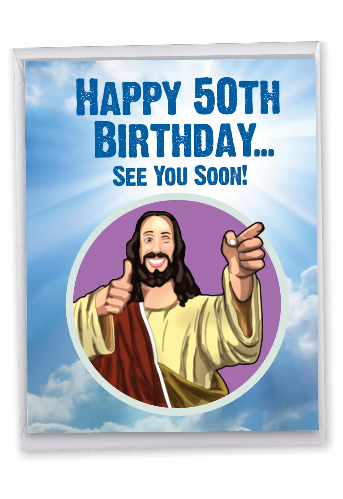 Funny 50th Birthday Card for Men & Women - 8.5 x 11 Inch Humorous Milestone Greeting Card - Perfect for 50th Birthday Parties, Gifts & Celebrations - NobleWorks J9065MBG