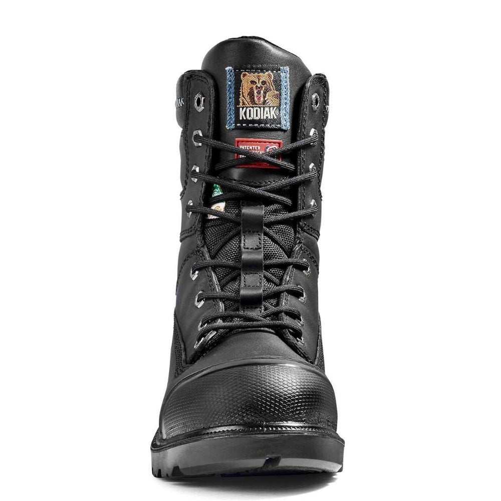 Kodiak Blue Plus Men's Size 8 Aluminum Toe Work Boots - OSHA Approved Safety Shoes for Construction & Industrial Work - Waterproof Black Steel Toe Boots for Heavy Duty Jobs