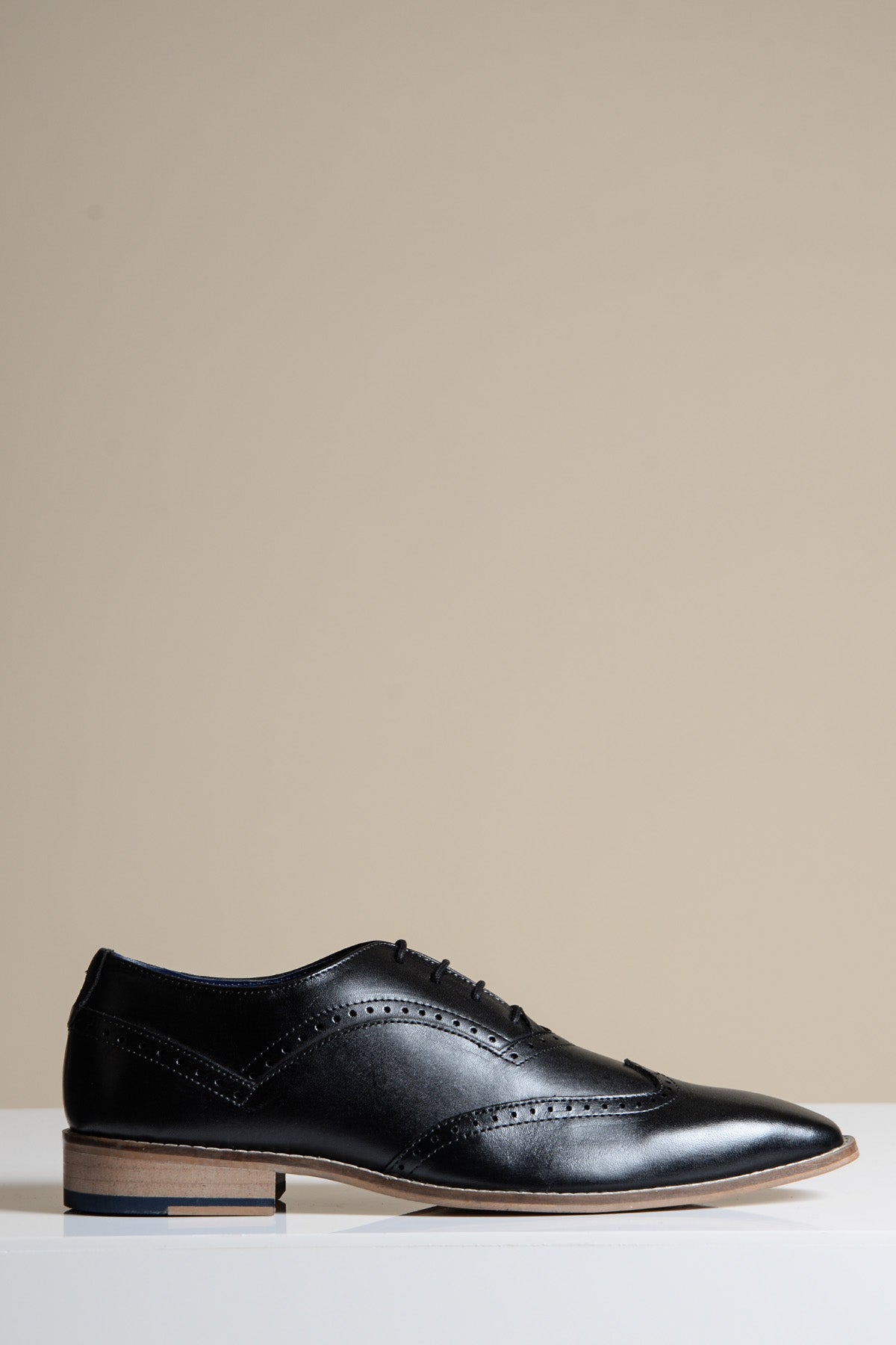 DAWSON Men's Black Wingtip Oxford Brogue Dress Shoes - Classic Formal & Business Attire for Weddings, Office & Special Occasions