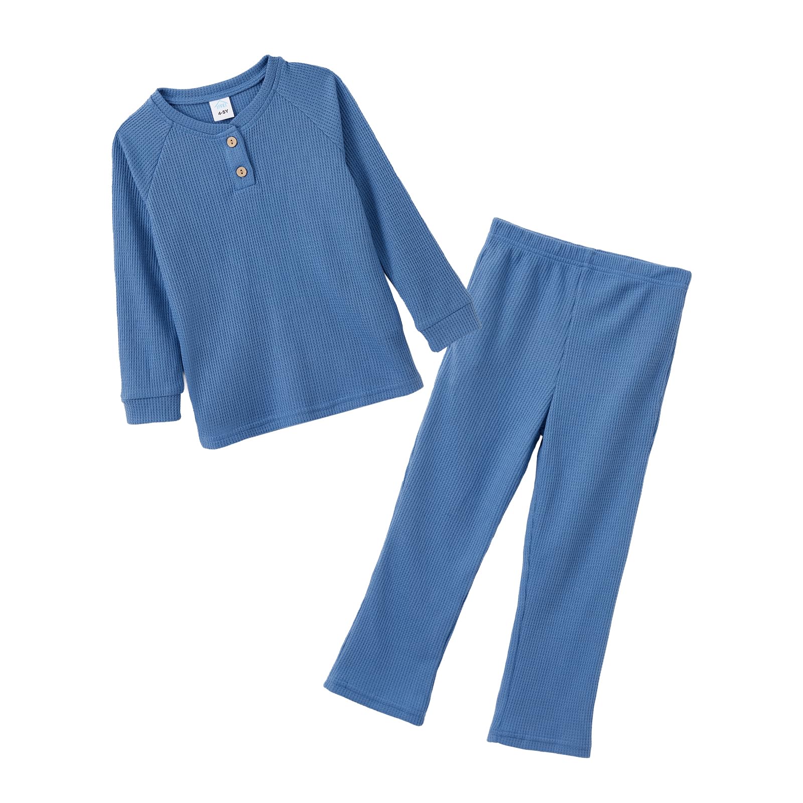 IFFEI Waffle Knit Family Matching Pajama Sets - 2 Piece Long Sleeve Lounge Wear with Pockets | Soft Sleepwear & Joggers for Women, Men & Kids | Perfect for Christmas, Family Photos & Cozy Nights at Home