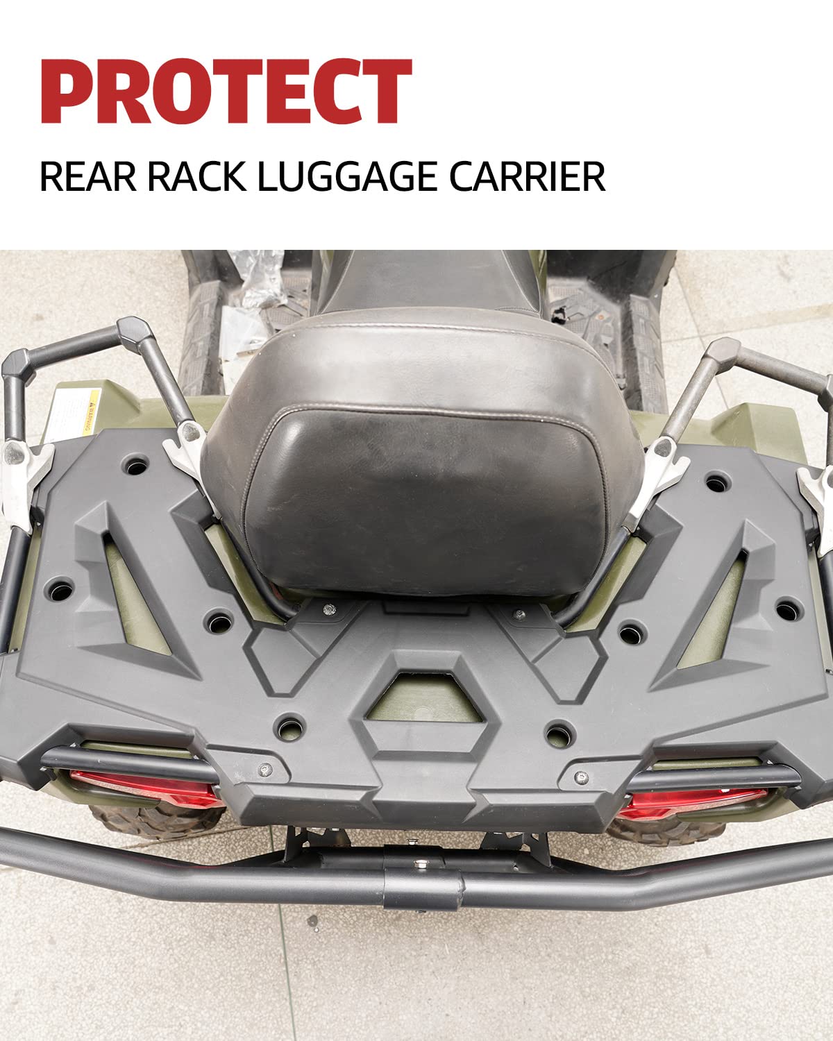 A & UTV PRO Rear Utility Rack Assembly for 2014-2021 Polaris Sportsman Touring SP 570 450 - Heavy Duty ATV Rack Accessories, Black - Replacement for OEM #2635059-070 - Perfect for Offroad Adventures, Hunting & Farm Work
