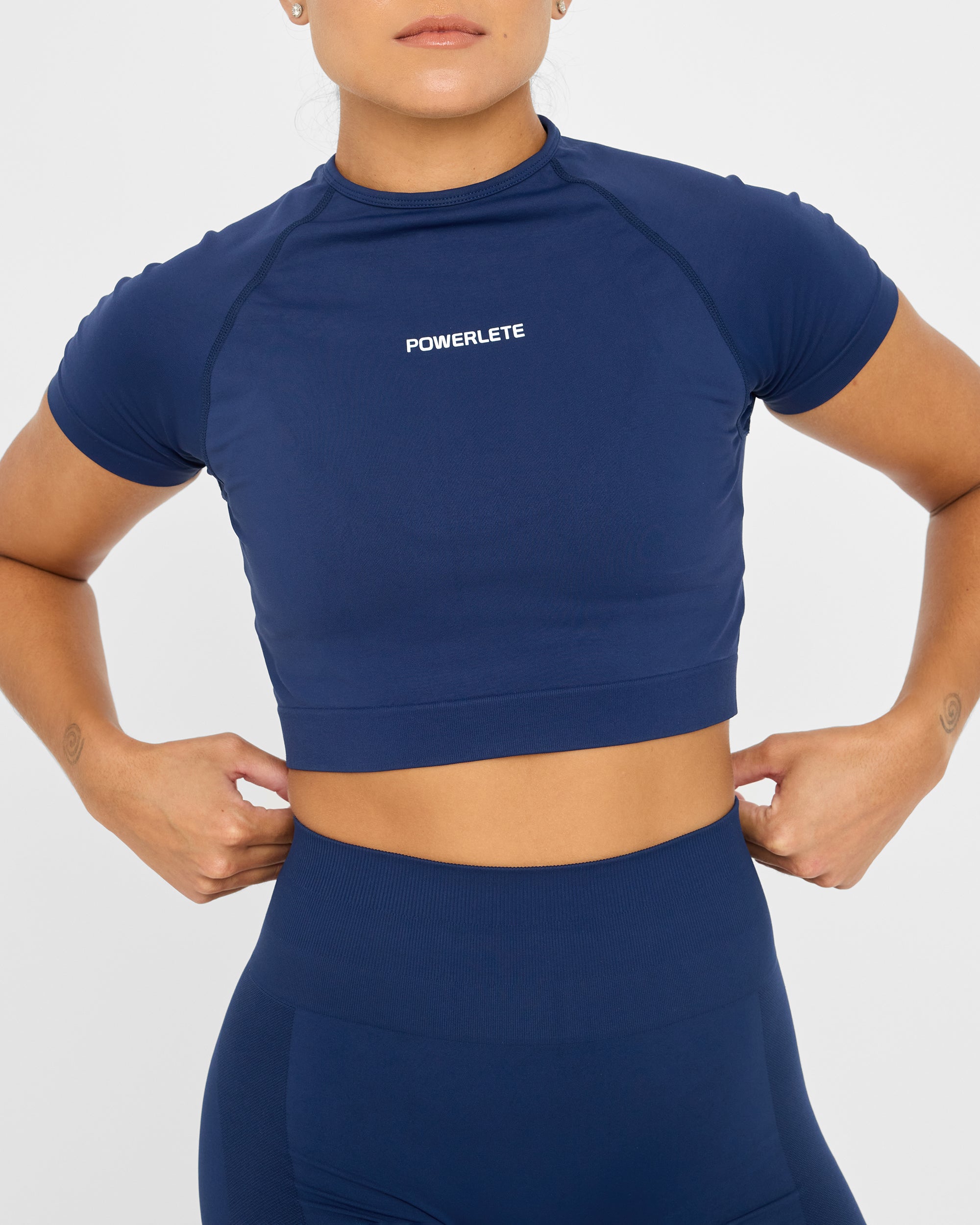 Evolve Seamless SS Crop Top - Women's Short Sleeve Workout Shirt for Yoga, Gym & Running | Breathable & Stretchy Athletic Top