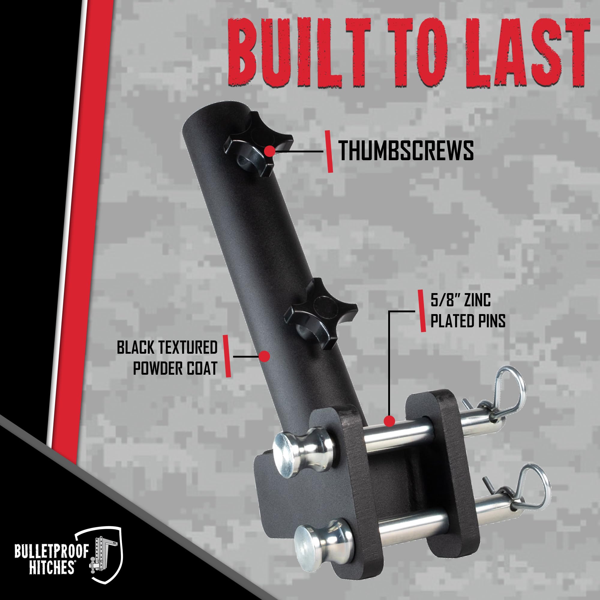 BulletProof Hitches Flag Holder - Heavy Duty Hitch Mount for American & State Flags - Perfect for Trucks, SUVs, and RVs on Patriot Holidays & Tailgating Events