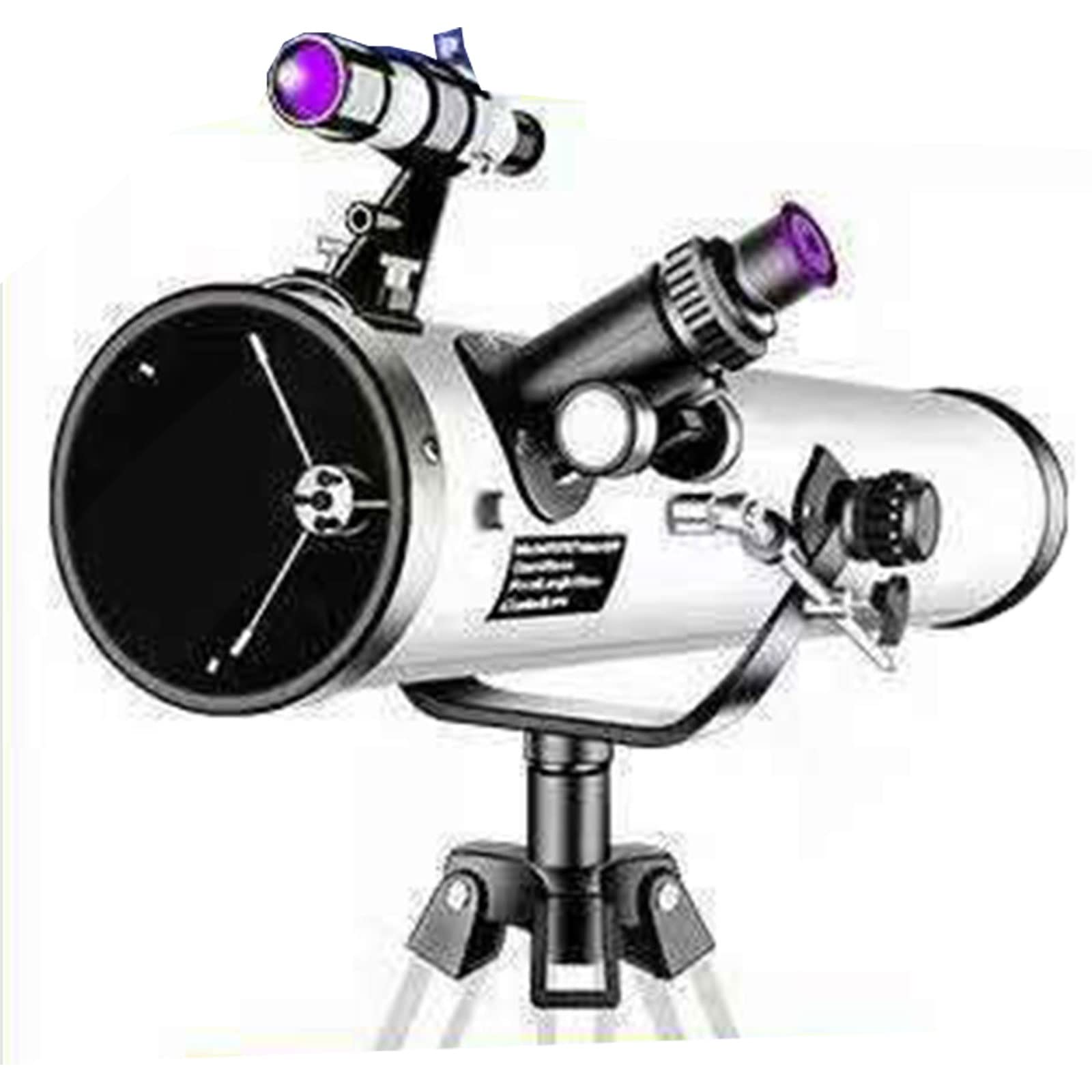 CRBUDY 114mm Aperture Astronomical Refractor Telescope for Adults & Kids Beginners - Professional Astronomy Telescope with 3 Eyepieces, Tripod & Finder Scope - Perfect for Stargazing, Moon Observation & Space Exploration (Vit E)
