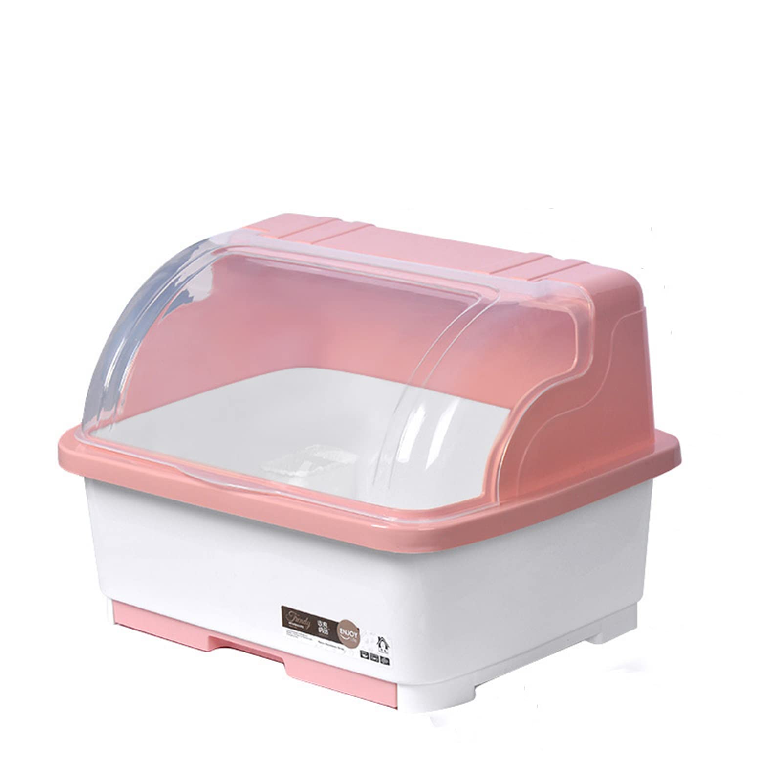 UYBAG Dish Drying Rack with Lid - Kitchen Countertop Organizer for Plates, Cups, Utensils & Baby Bottles | Space-Saving Drainer for Small Kitchens & Nursing Essentials