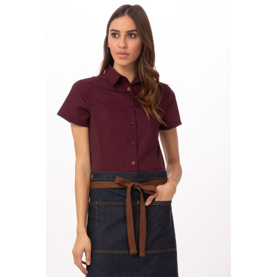 Chef Works AW048IBL Memphis Half Bistro Apron - Indigo Blue, 28.5