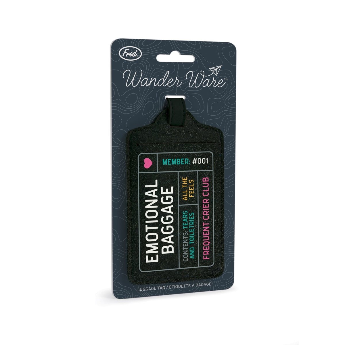 Fred Wander Ware Luggage Tag - 7 Stylish Designs for Travel Identification | Perfect for Suitcases, Backpacks & Carry-Ons