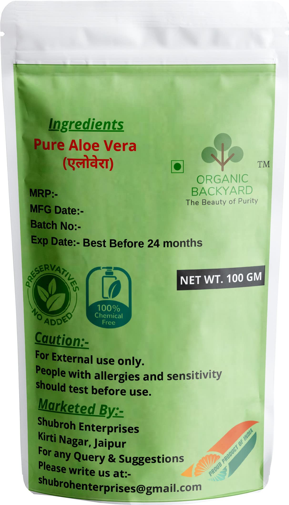 Organic Aloe Vera Powder 100% Natural for Face Care & Skin Hydration - 1 Pack | DIY Face Masks, Smoothies, Sunburn Relief & More
