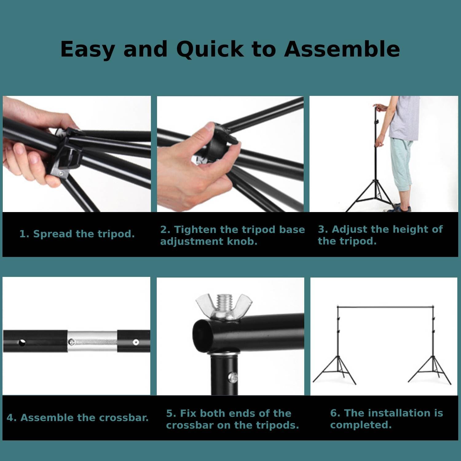 10x9ft Adjustable Photo Backdrop Stand - Aluminum Alloy Photography Background Support System for Studio, Party, Wedding & Advertising Display - Perfect for Professional Photography, Event Decorations and Commercial Displays