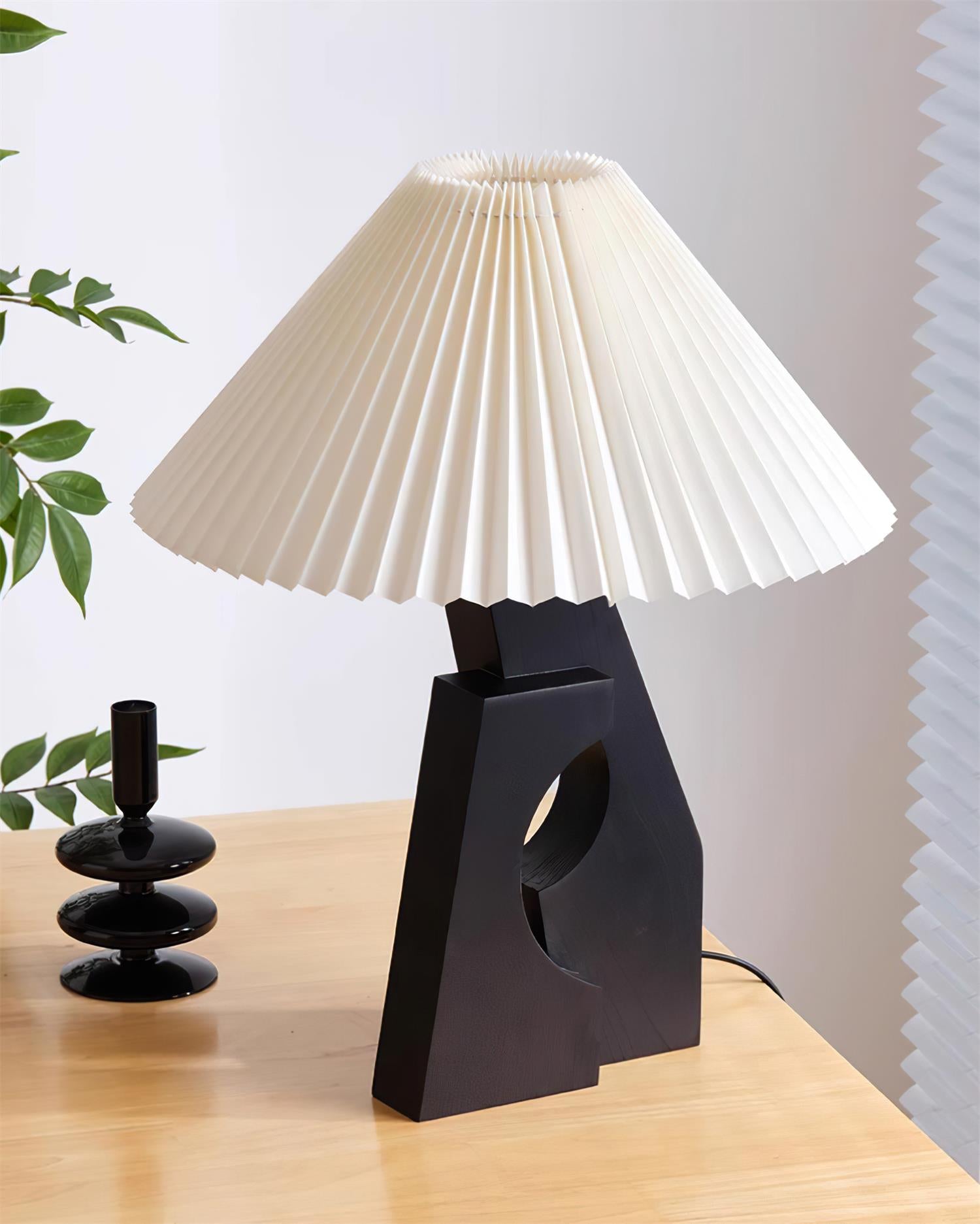 Zain Pleated Table Lamp - Modern LED Nightstand Light with Adjustable Brightness, Perfect for Bedroom, Living Room & Office Decor