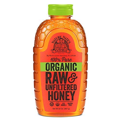Nature Nate's 100% Organic Pure Raw & Unfiltered Honey - 40 oz (Set of 3) | Natural Sweetener for Tea, Baking & Healthy Recipes | USDA Certified Raw Honey for Wellness & Immunity Support