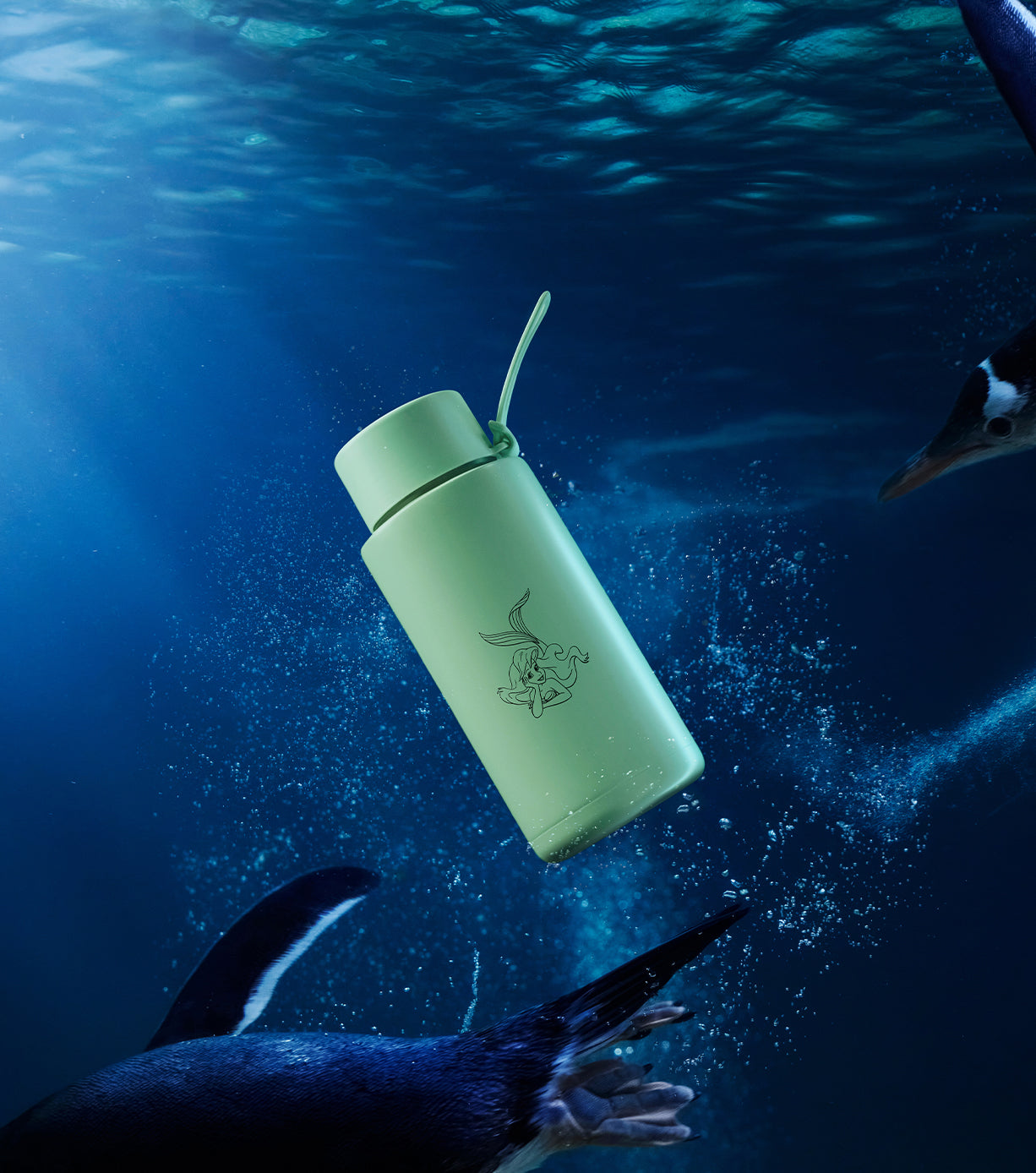 The Little Mermaid Ceramic Reusable Water Bottle - 34oz (1000ml) Insulated Travel Mug for Kids & Adults - Perfect for School, Gym, Hiking & Outdoor Activities
