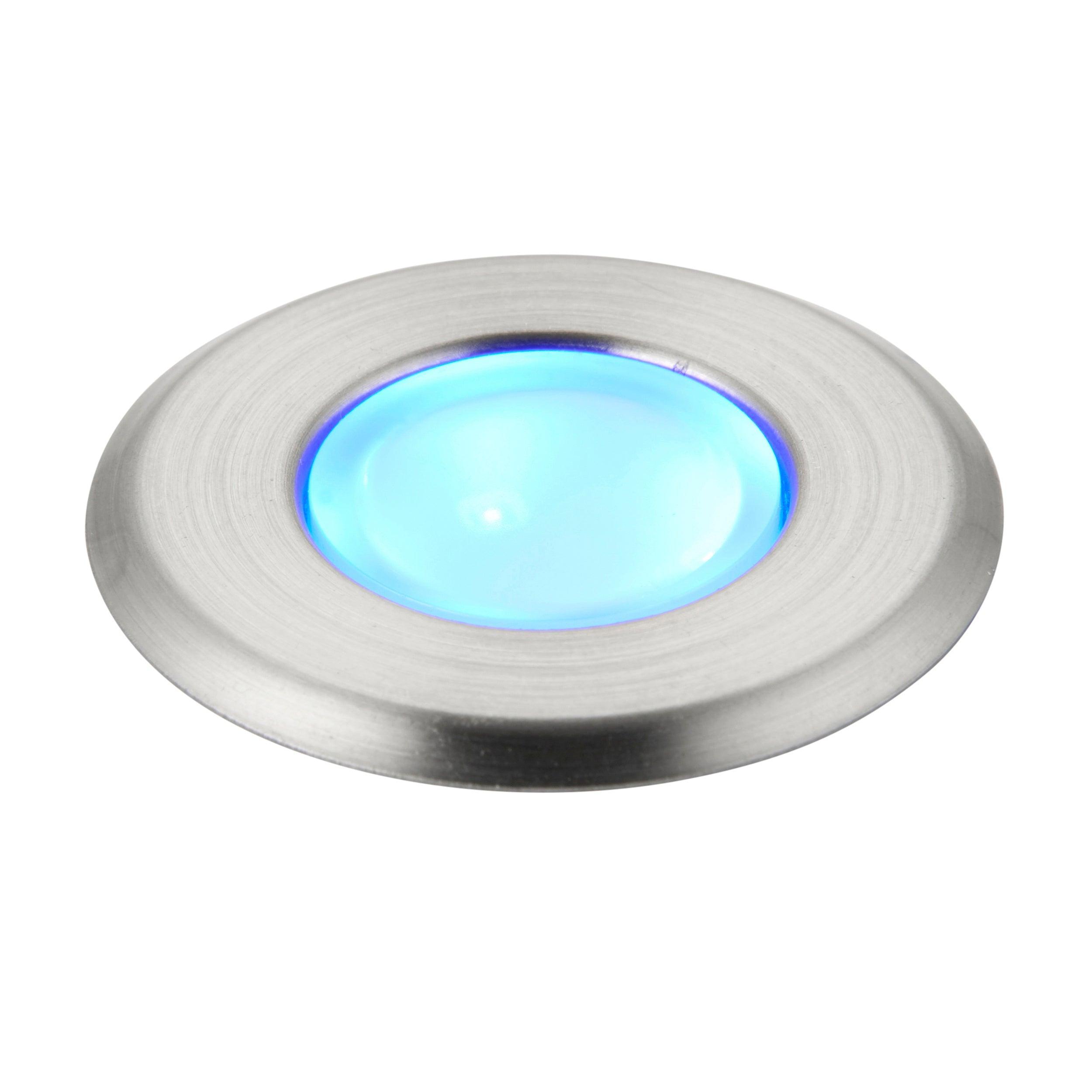Waterproof Cove Blue LED Deck Light 0.8W IP67 Outdoor Landscape Lighting for Pool, Patio, Garden, and Pathway Illumination