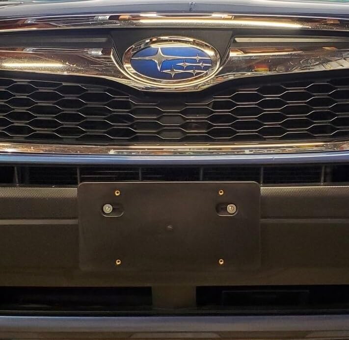 Front License Plate Mount Bracket Kit for Subaru Impreza 2012-2024 - Round Hole Adapter with 2 Toggle Anchors & Bolts - Universal License Plate Holder - Perfect for Car Registration & Custom Plate Display