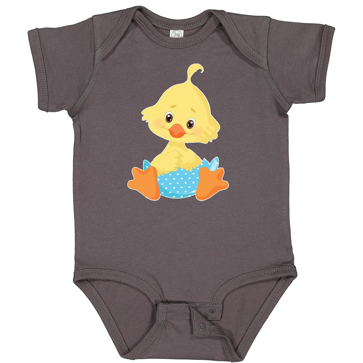 Inktastic Cute Easter Chick in Blue Easter Egg Baby Bodysuit - Soft Cotton Infant Onesie for Easter Photos & Spring Celebrations