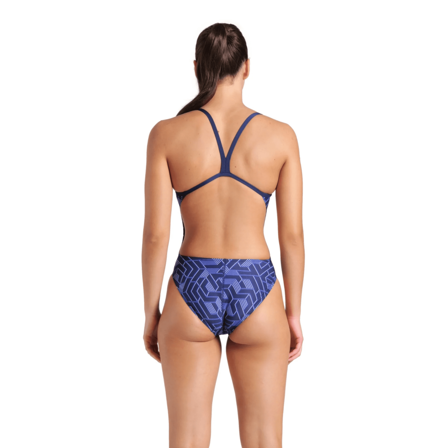Arena Women's Escape Challenge Back Swimsuit - Navy/Team Navy - High Performance Competitive Swimwear for Training & Racing