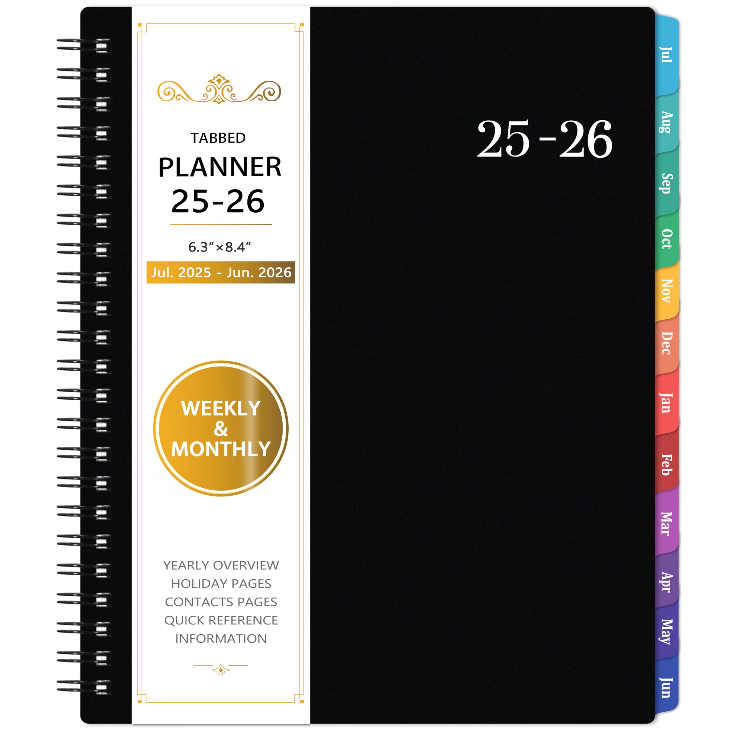2025-2026 Academic Planner | July 2025-June 2026 Weekly & Monthly Planner | 6.3