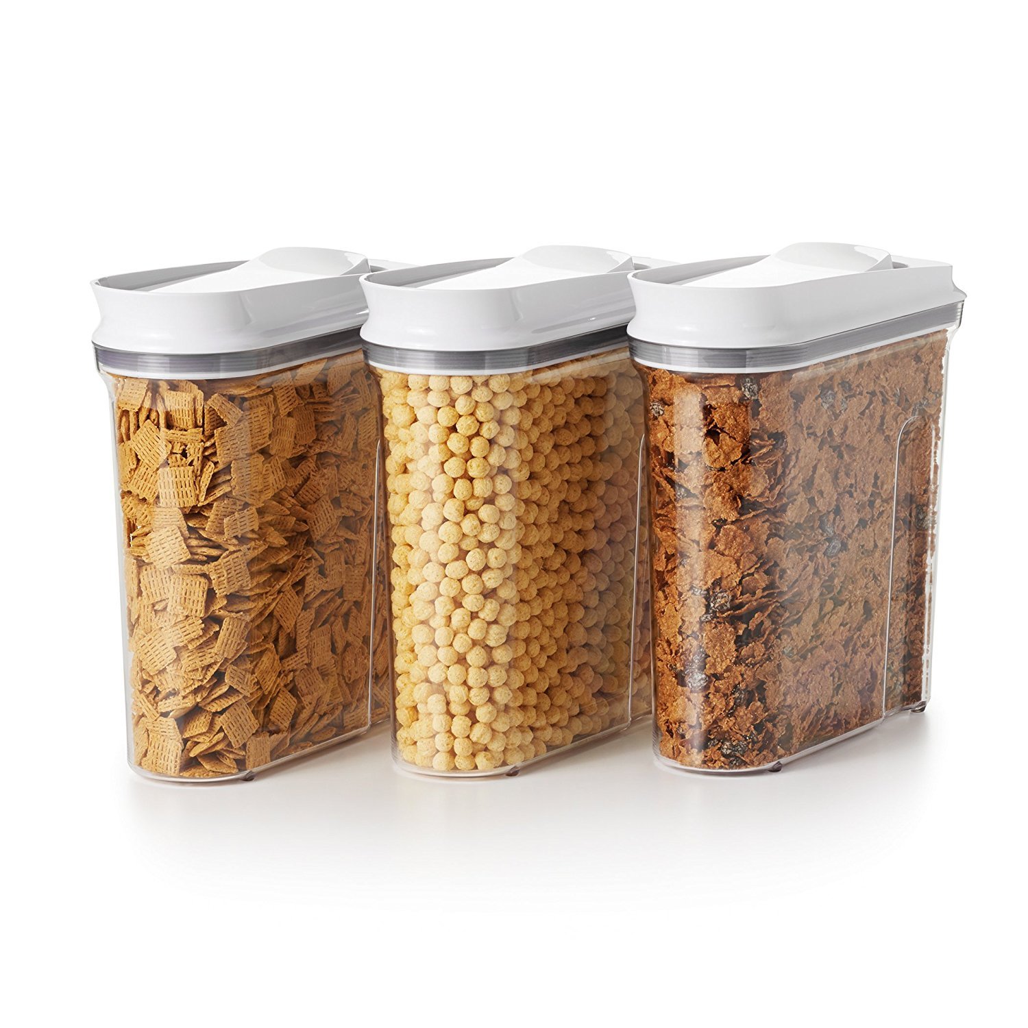 OXO Good Grips 6-Piece Airtight Food Storage Canister Set with Measuring Scoops & 3-Piece POP Cereal Dispenser - Kitchen Organization for Flour, Sugar, Coffee, Cereal - Perfect for Pantry, Countertop & Bulk Food Storage