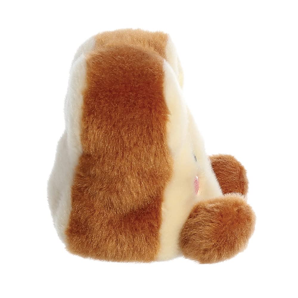 Aurora Palm Pals Buttery Toast 13cm Eco-Friendly Plush Stuffed Animal - Brown Cute Collectible Toy for Kids, Gift for Birthday & Christmas, Perfect for Playtime and Room Decor
