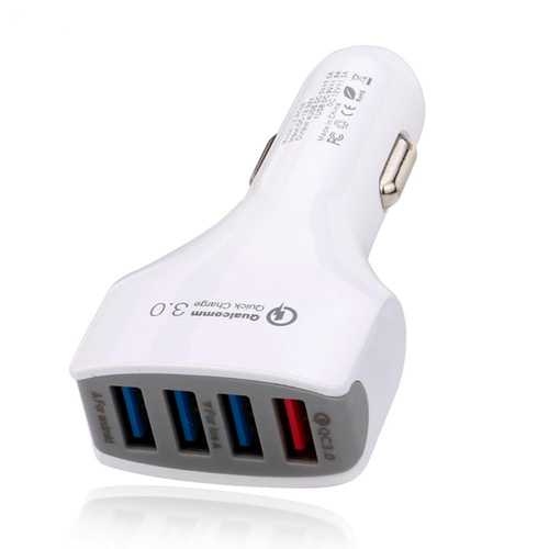 Bakeey 4 Ports QC3.0 Fast Car Charger for iPhone X/8/8 Plus, OnePlus 5T, Xiaomi Redmi 5 Plus, Samsung S8 - Quick Charge for Road Trips & Commuting