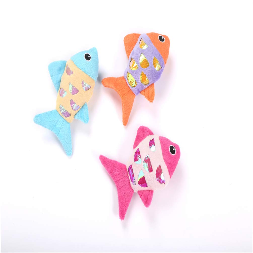 Balacoo 3-Piece Plush Cat Toy Set - Interactive Cat Pillow, Chew Fish & Balls for Indoor Play, Teeth Grinding & Scratching - Perfect for Playtime, Training & Stress Relief