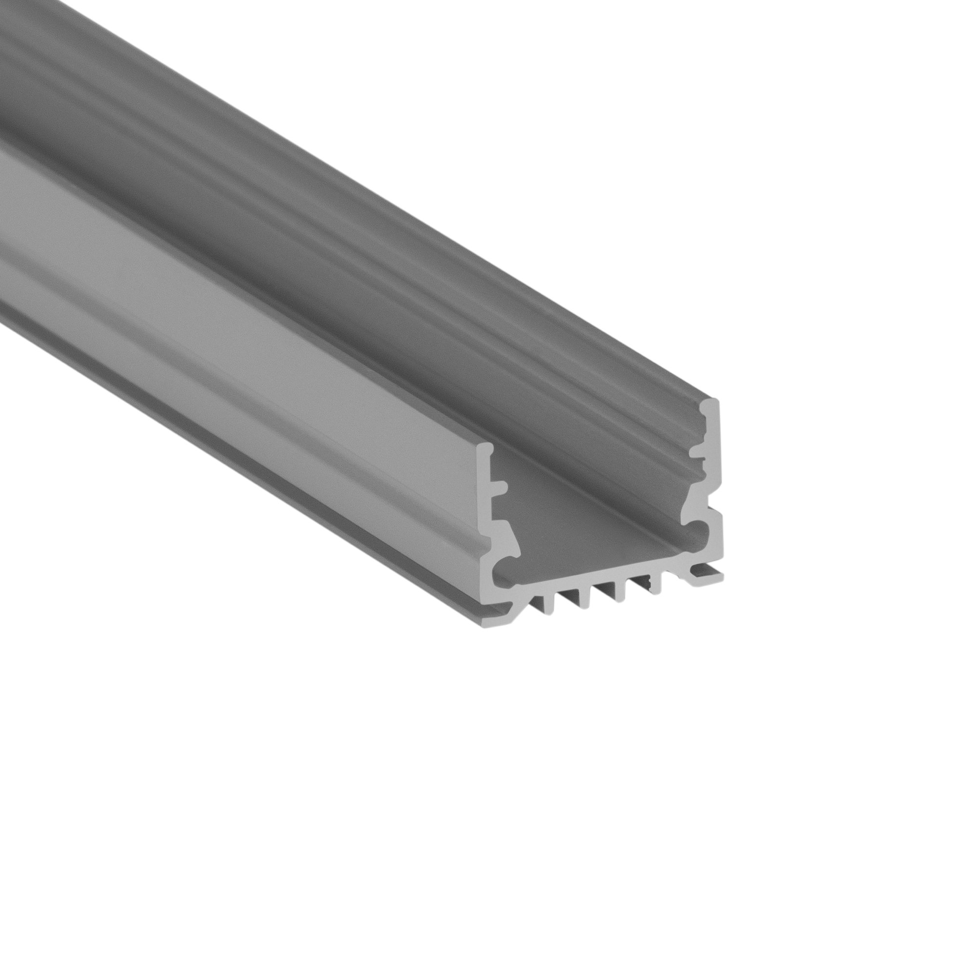 20-Pack 8ft (2.4Meter) LED Aluminum Channels with Clear Arc Diffuser - 961 Series LED Profile Extrusion for 16mm/0.63