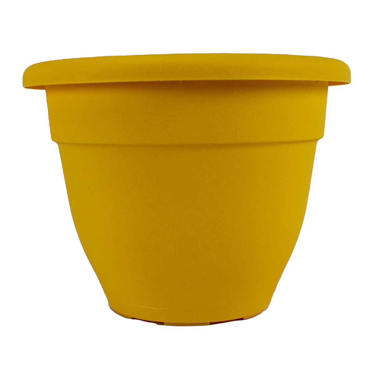 The HC Companies 6 Inch Caribbean Planter - Lightweight Indoor/Outdoor Plastic Flower Pot for Herbs, Succulents & Small Plants, Honey Color - Perfect for Windowsills, Balconies & Garden Decor
