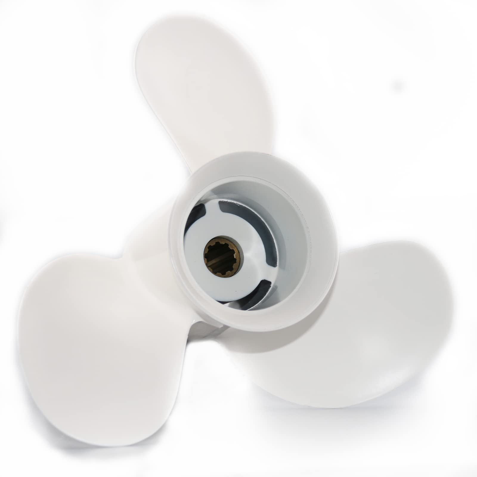 Jetman 3-Blade Aluminum Boat Propeller - Compatible with Yamaha 20HP/25HP/30HP Outboard Engines, 10 Spline Tooth RH - Perfect for Fishing, Boating & Marine Activities