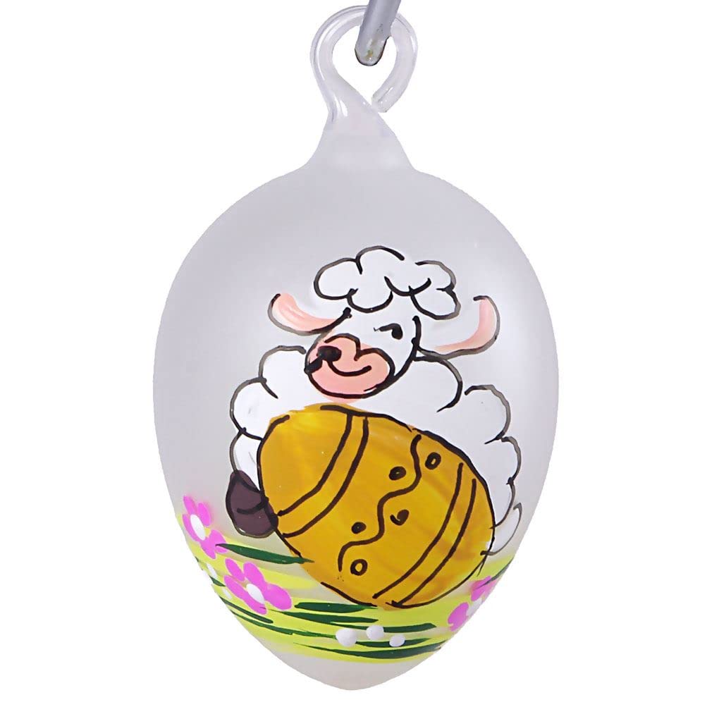 Handmade Czech Blown Glass Easter Egg Ornament - Holiday Decor, Easter Gift, Christmas Tree Decoration - Perfect for Home, Party & Seasonal Celebrations