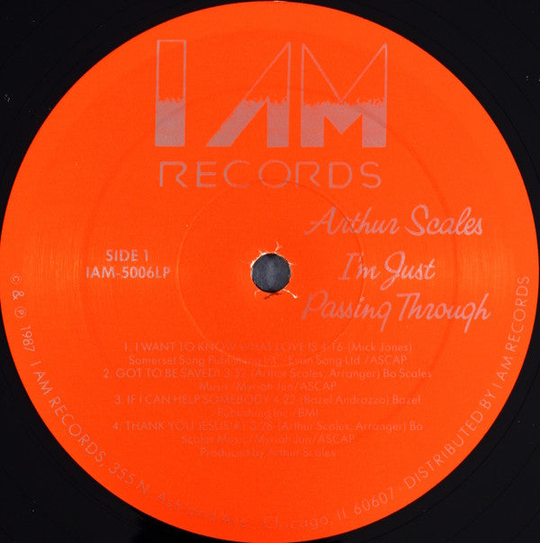 Arthur Scales - I'm Just Passing Through Vinyl LP Album (NM or M Condition) - Perfect for Jazz Collectors & Music Enthusiasts