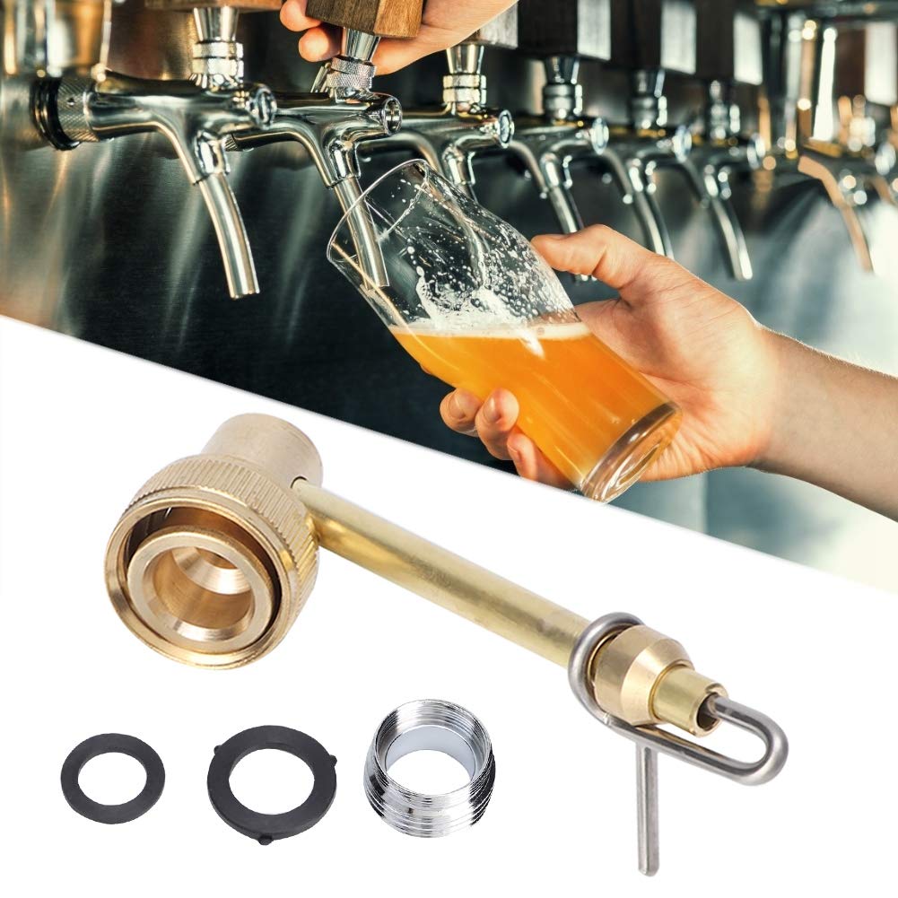 Premium Brass Beer Jet Bottle Washer - High Pressure Faucet Adapter for Home Brewing, Bottling & Draft Beer Systems | Perfect for Home Brewers, Bars & Commercial Use