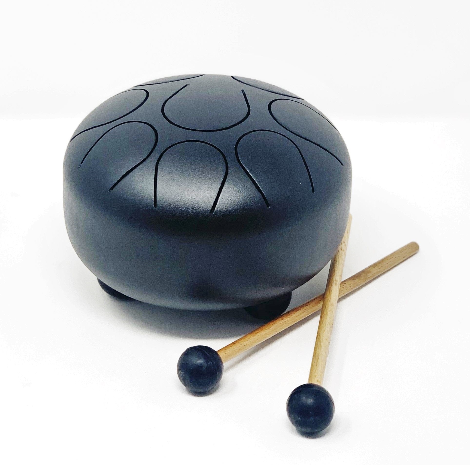 Black Happy Drum - Premium Handcrafted Percussion Instrument for Kids & Adults - Perfect for Music Lovers, Classroom Activities, and Family Entertainment