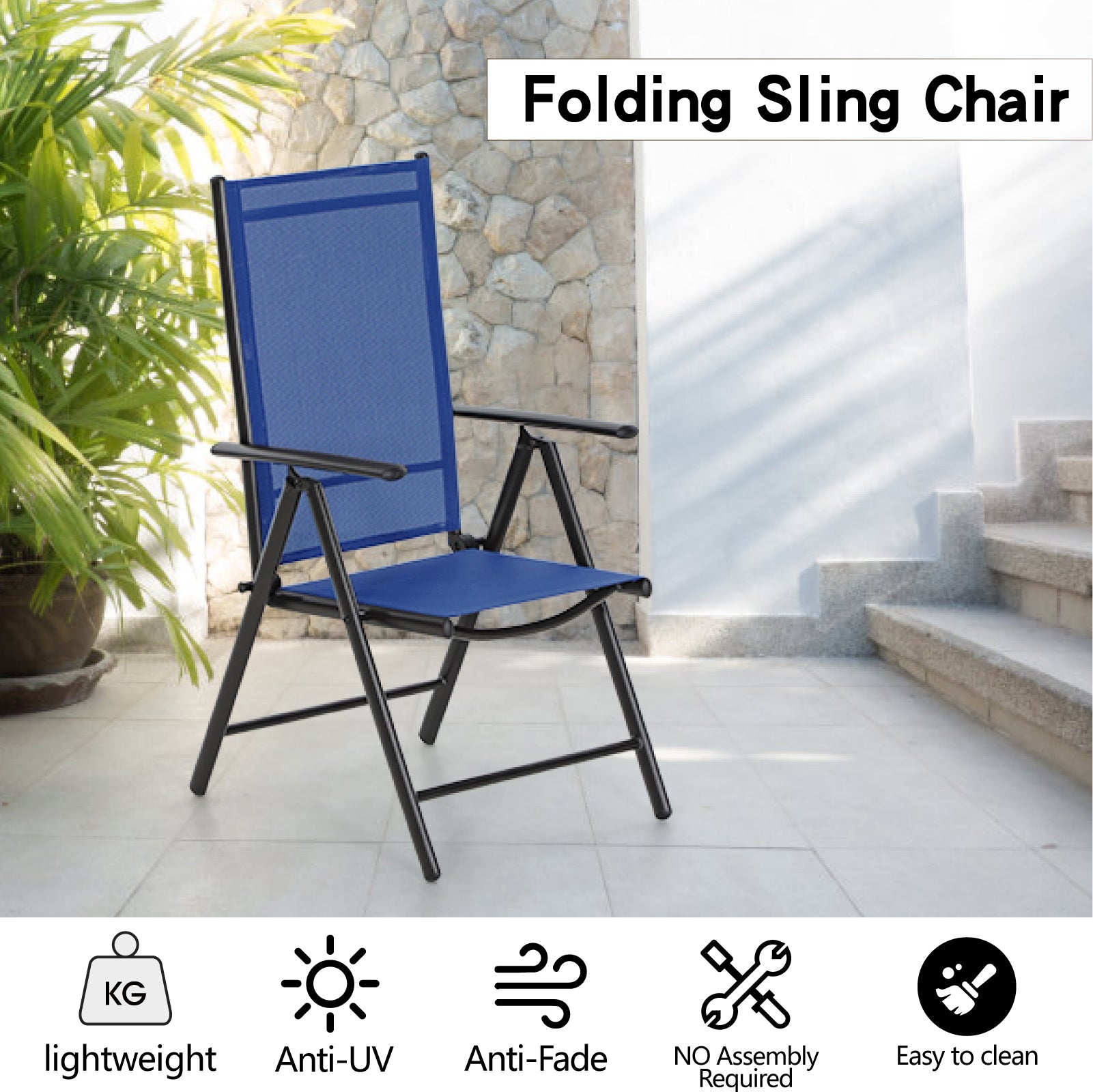 Sophia & William 5-Piece Extendable Patio Dining Set with Textilene Reclining Chairs - Outdoor Furniture for Backyard, Garden, Poolside & Deck - Weather-Resistant Dining Table & Lounge Chairs