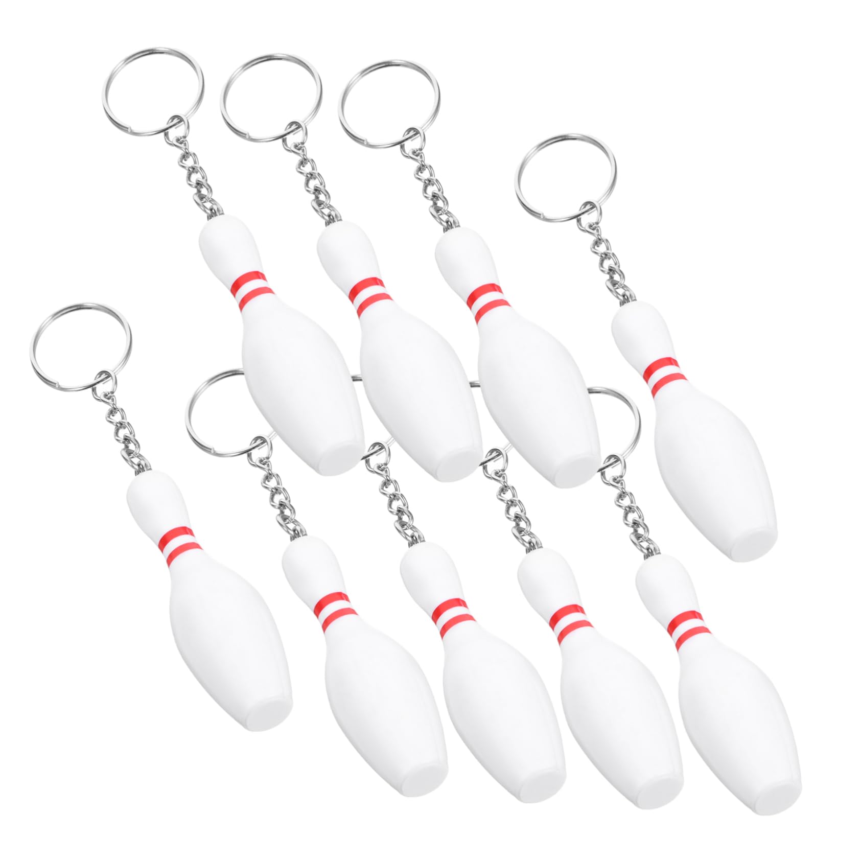 MILISTEN 9pcs Bowling Keychain Set - Plastic Key Rings with Bowling Pendant for Backpacks, Bags & Gifts - Cute Keychain Decorations for School, Office & Sports Fans