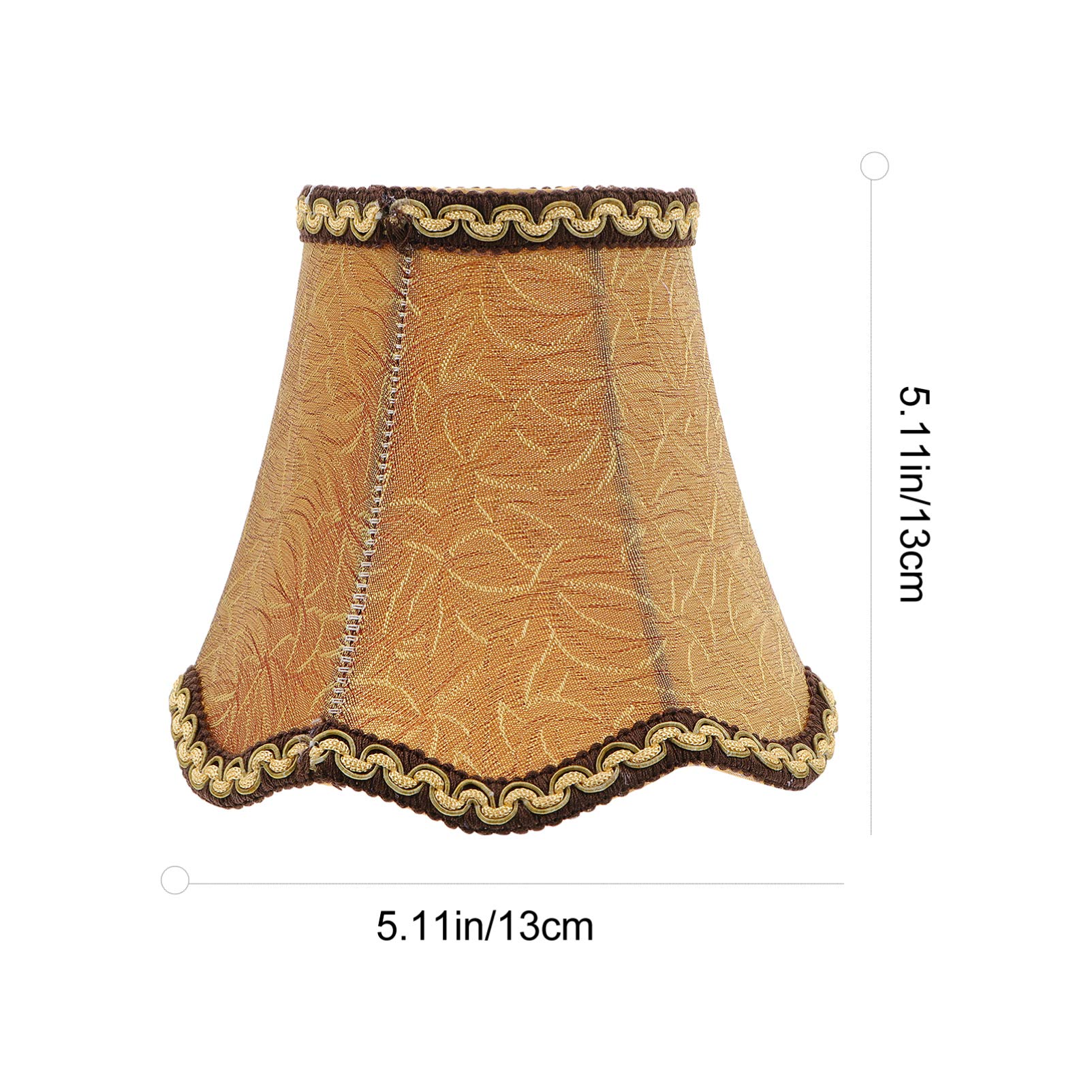 SOLUSTRE 13cm Drum Lamp Shade - Clip-On Fabric Chandelier & Table Light Cover for Bulbs, Wall, Floor & Candle Lamps | Home Decor Lighting Accessory for Living Room, Bedroom & Dining Room